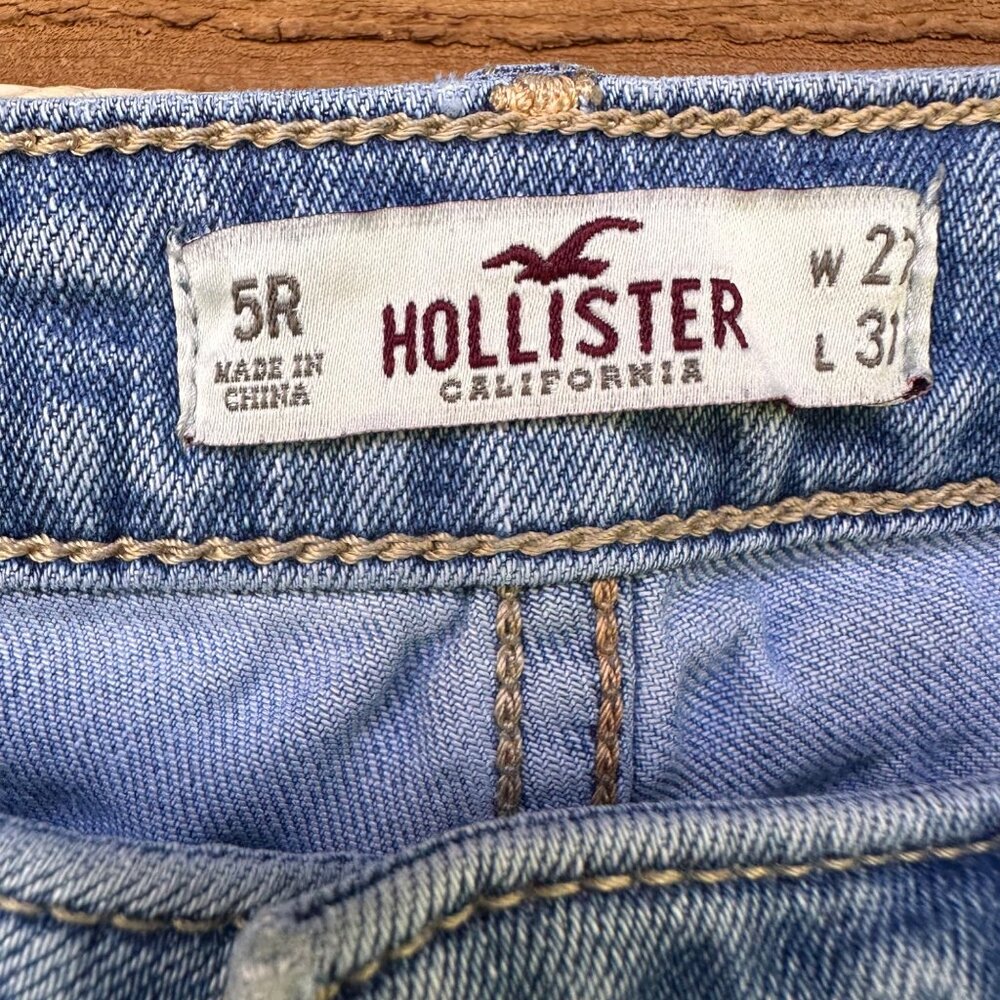 Hollister Light Blue High Rise Lightly Distressed Skinny Jeans Size 5 - Picture 2 of 13